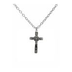 Hz. İsa Çarmıha Gerilme Figürlü Unisex Kolye – 60 Cm Zincirli, Metal Dini Ve Vintage Takı