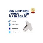 HZL 256GB iPhone Uyumlu USB Flash Bellek Çift Girişli Lightning OTG Destekli Taşınabilir Depolama
