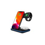HZL 3-1 Arada 20w Hızlı Şarj Kablosuz Wireless Led Işıklı Iphone Apple Watch Airpods Şarj Stand Cihazı