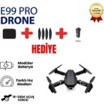 Hzl E99 Pro Yarış Drone ile 1080P Hd Çift Kamera Profesyonel Uzun Mesafe Mini Uzaktan Kumandalı Uygulama - Açık Beyaz - Gri