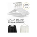 HZL HOME 1 Adet Silikon Kaplama Metal Elbise-Kıyafet Askısı Kaydırmaz Askı