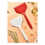 HZL HOME 2'li SET Kırmızı &Beyaz Silikon Spatula Seti
