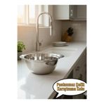 HZL HOME Profesyonel Paslanmaz Çelik Karıştırma Kabı, Profesyonel Çırpma, Salata Karıştırma Kasesi 22 cm