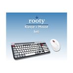 Hzl Rooty Bluetooth Klavye Mouse Set Çoklu Cihaz Bağlantılı Ev - Ofis Kullanımı İçin Ergonomik Tasarım - Siyah