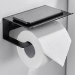 Hzm Collection Metal Banyo Wc Kağıt Rulo Peçetelik, Tuvalet Peçete Askılığı - Siyah