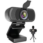 HZQDLN Web Kamerası HD 1080P, Mikrofonlu Web Kamerası, 110 Derece Geniş Ekranlı USB Masaüstü Dizüstü Bilgisayar Kamerası, Arama, Kayıt, Konferans, Oyun, Gizlilik Deklanşörlü Web Kamerası ve Tripod
