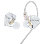Hzsound Beyaz Kar Kulak Monitörü Kulaklık, Reçine Damla Kalıp LCP+PU Diyafram Kablolu Mikrofonlu Kulaklıklar, Stüdyo Kulaklıkları Konumsal Ses Konumu, Şarkıcı için 2Pin Kablolu Oyun Kulaklıkları