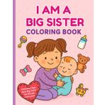 I am a Big Sister Coloring and Storybook! Sibling book New baby is coming soon Activities to Bond for 2 - 5 years: Big Sister Coloring Book for Toddler Girls