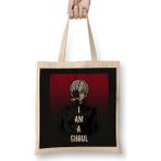 I Am A Ghoul Tokyo Ghoul Bez Çanta Uzun Saplı - Açık Bej - 40 X 40