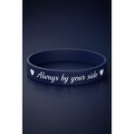 “ı Am Always With You” Kalpli Kadın Erkek Silikon Bileklik – Sevgiliye Anlamlı Hediye - Lacivert
