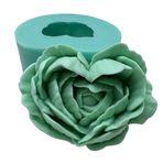 I-Best Küçük Kalp Şekli 3D Çiçek Sabun Mum Balmumu Kalıbı, Çikolata Şeker Kek Pişirme Kalıpları, Aroma Sıva Beton Difüzör Epoksi Süslemeleri Zanaat Silikon Kalıp