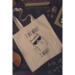 I Do What I Want Hediyelik Baskılı %100 Pamuklu Ham Bez Bej Çanta