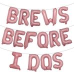 I Dos Balloons Brews before I Dos Sign Gelin Duş Süslemeleri Bekarlığa Veda Nişan Süslemeleri Bach Dekoru (BEN DOS'DAN ÖNCE BEWS FOR I DOS Pink)