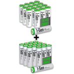 I-GEN B183 16 ADET AA 2700 MAH ŞARJLI KALEM PİL + 16 ADET AAA 900 MAH ŞARJLI İNCE KALEM PİL 1.2V NI-MH (Beyaz)