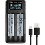 I-Gen Batteries G225 2'li 18650 Li-Ion Akıllı Pil Şarj Aleti + 2 Adet 18650 2600MAH 5c 3.7V 9.62WH Li-Ion Pil Seti