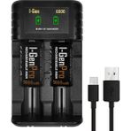 I-Gen Batteries G32C 2'li Aa/aaa/c/d Pil Şarj Aleti + 2 Adet Pro HR14 C 5000 Mah 1.2V Ni-Mh Şarjlı C Orta Boy Pilli Set