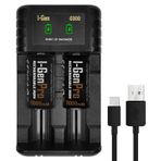 I-Gen Batteries G32C 2’li AA/AAA/C/D Pil Şarj Aleti + 2 Adet Pro HR14 C Orta Boy 5000 mAh 1.2V Ni-MH Şarj Edilebilir Pil Seti