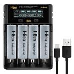 I-Gen Batteries G451 4'lü Akıllı Pil Şarj Aleti + 4 Adet 2500mAh Şarjlı Pil (18x65mm - 3.7 - Düz Kafa)