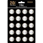 I-Gen Batteries I-Gen CR2032 Pil 20'li Paket Tartı, Baskül, Şeker Ölçüm Cihazı Pili Lityum Düğme Pil 3V 2032