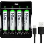 I-Gen Batteries I-Gen G465 4'lü Pil Şarj Aleti + 4 Adet AAA 650 mAh Şarjlı İnce Kalem Pilli Set