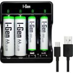 I-Gen Batteries I-Gen G479 4'lü Pil Şarj Aleti + 2 Adet AA 2700 mAh + 2 Adet AAA 900 mAh Şarjlı Kalem Pilli Set 1.2V Ni-MH