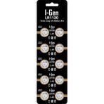 I-Gen Batteries LR1130 1.5V Alkalin Düğme Pil (AG10, L1131, 389) - 10 Adet
