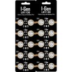 I-Gen Batteries LR1130 1.5V Alkalin Düğme Pil (AG10, L1131, 389) - 20 Adet