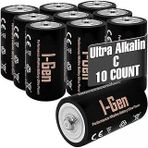 I-Gen Batteries Lr14 Alkalin C Boy Pil 1.5V Orta Boy Pil (10, 10'Lu Paket)