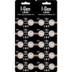 I-Gen Batteries LR44 1.5V Alkalin Düğme Pil (AG13, A76, L1154) (20'li Paket)