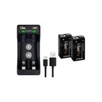 I-Gen D925 2'li AA/AAA/9V Pil Şarj Aleti + 2 Adet 9V Pro 250 Mah 1.2V Ni-Mh Şarjlı 9V Pilli Set