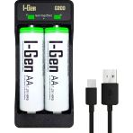 I-Gen G227 2 Adet Aa 2700 Mah Şarjlı Pil + 2 Li Pil Şarj Aleti (G200)