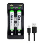 I Gen G290 2'li AA/AAA/9V Pil Şarj Aleti + 2 Adet Aaa 900 Mah 1.2V Ni-Mh Şarjlı Ince Kalem Pilli Set