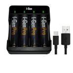 I-Gen G411 4'Lü Pil Şarj Aleti + 4 Adet Aaa Pro 1100 Mah Şarjlı İnce Kalem Pilli Set