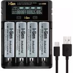 I-Gen G426 18650 5C Şarjlı Pil 3.7V 2600 Mah 4 Lü Paket + 4 Lü Şarj Aleti (Li800)