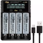 I-Gen G428 18650 3C Şarjlı Pil 3.7V 2000 Mah 4 Lü Paket + 4 Lü Şarj Aleti (Li800)