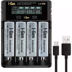 I-Gen G451 18650 12C Şarjlı Pil 3.7V 2500 Mah 4 Lü Paket + 4 Lü Şarj Aleti (Li800)