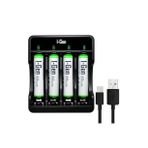 I-Gen G465 4x Usb Pil Şarj Cihazı + 4 Adet 650Mah Aaa İnce Kalem Pilli Set 4 Adet 650Mah Aaa + Şarj Aleti