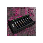 I-Gen G821 8'li Pil Şarj Aleti + 4 Adet AA Pro 2950 mAh + 4 Adet AAA Pro 1100 mAh Şarjlı Kalem Pilli Set 1.2V Ni-MH (Siyah)