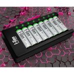 I-Gen G827 8'Li Pil Şarj Aleti + 8 Adet Aa 2700 Mah Şarj Edilebilir Aa Şarjlı Kalem Pilli Set 1.2V Ni-Mh