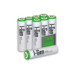 I Gen I-gen B140 8 Adet Aaa 650 Mah Şarj Edilebilir Ince Kalem Pil 1.2v Ni-mh Şarjlı Pil