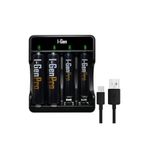 I Gen I-Gen G421 4'lü Pil Şarj Aleti + 2 Adet AA Pro 2950 mAh + 2 Adet AAA Pro 1100 mAh Şarjlı Kalem Pilli