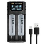 I-Gen Industrial G220 2'li Akıllı Pil Şarj Aleti + 2 Adet 2000mAh Şarjlı Pil (18x65mm - 3.7 - Düz Kafa)