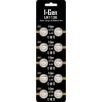I Gen LR1130 1.5V Alkalin Düğme Pil (AG10, L1131, 389) 10'lu Paket