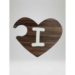I Harfi (Sağ Parça) – Ahşap Puzzle Kalp Harf Magnet – Buzdolabı Süsü – İkili Uyumlu (kod:1011)