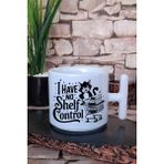 I Have No Shelf Control Kitap Kurdu Mizahı Hediyelik T Kulplu Latte Fincanı Kupa Bardak - Beyaz