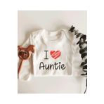 I Love Auntie Uzun Kol Çıtçıtlı Organik Bebek Body 342-LMN, 6 Ay