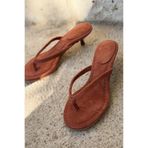 I Love Shoes Arlene Topuklu Parmak Arası Terlik Kiremit Süet