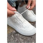 I Love Shoes Sarrin Kadın Spar Ayakkabı Beyaz Örgü