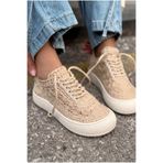 I Love Shoes Sarrin Kadın Spor Ayakkabı Bej Örgü