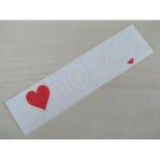 I Love Tofask Stıcker (Beyaz) 16,5X3cm - Tofas Yazısı - Tofask Etıketı - Tofask Cıkartması